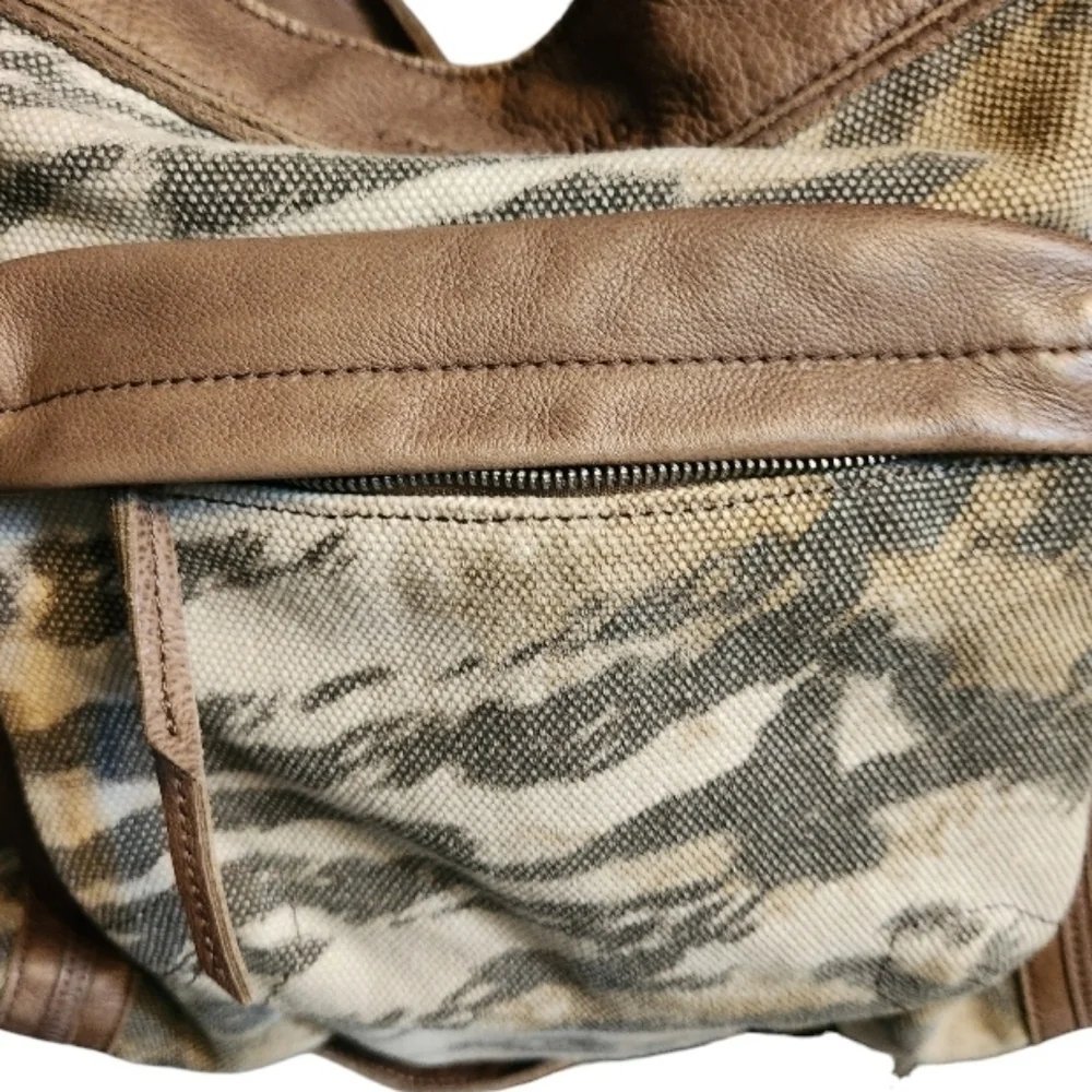 Liebeskind Berlin Animal Print Leather Hobo Tote Bag